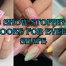 A three-panel landscape nail art Bright Summer Acrylic Nails collage showcasing diverse summer acrylic styles including floral square nails, chrome-accented pastel almond nails, and lime green glitter oval nails, with a blue graphic text overlay from pressonp.com.