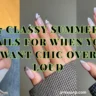 Horizontal blog banner graphic titled "7 Classy Summer Nails For When You Want Chic Over Loud," showing a three-panel collage of elegant manicures with soft chrome gradients, delicate French tips, and minimalist nail art.